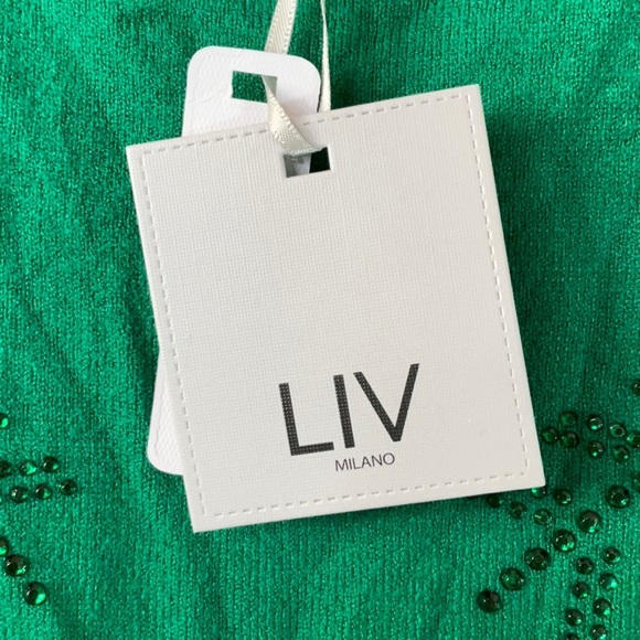 LIV Milano Women’s Green Long Sleeve Sweater Size L - Picture 4 of 9